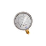 Manómetro DN63 Caixa Inox 1/4" Vertical M.BSP Seco 0-100mbar Cl.1,6